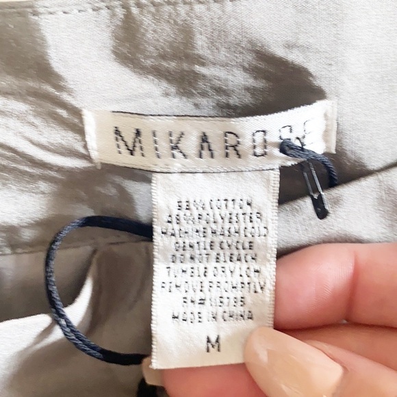 Mikarose Gray Pleated NWT A Line Career Skirt - Picture 6 of 8